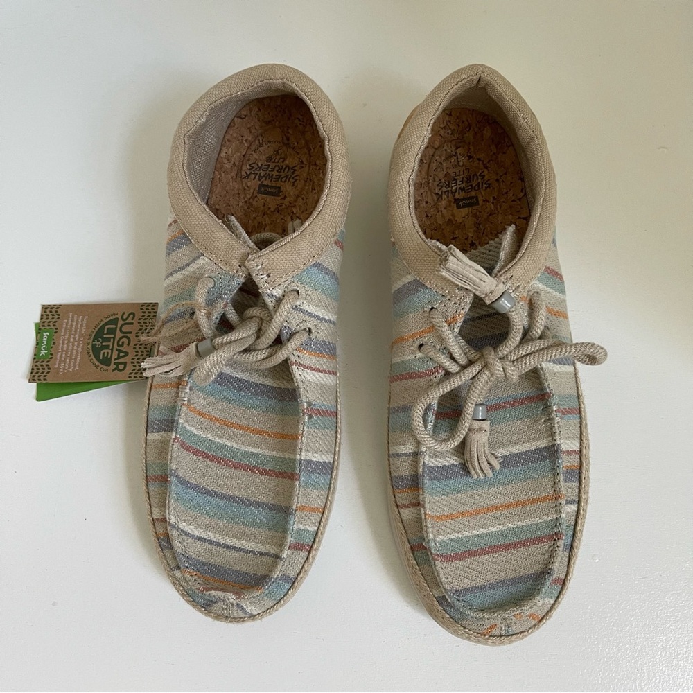 NWT Sanuk Shaka Lite SL Blanket Striped Shoes Women’s 9 - Picture 2 of 7